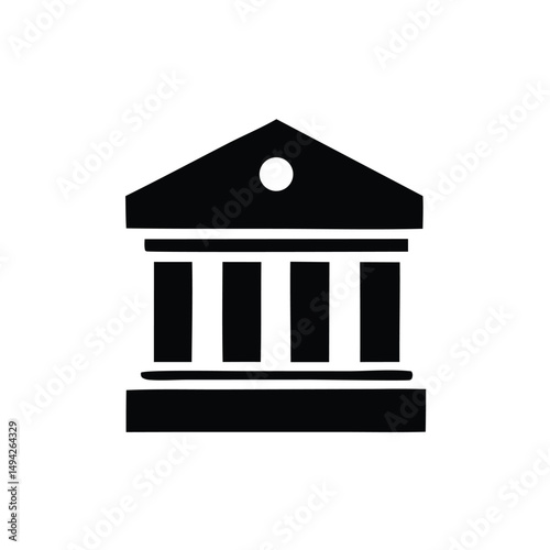 bank icon isolated on white background