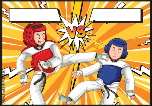 Martial Arts Sparring Match Showdown