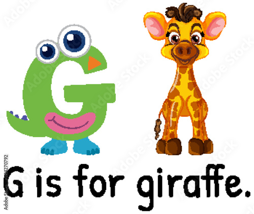 Alphabet Illustration: G is for Giraffe