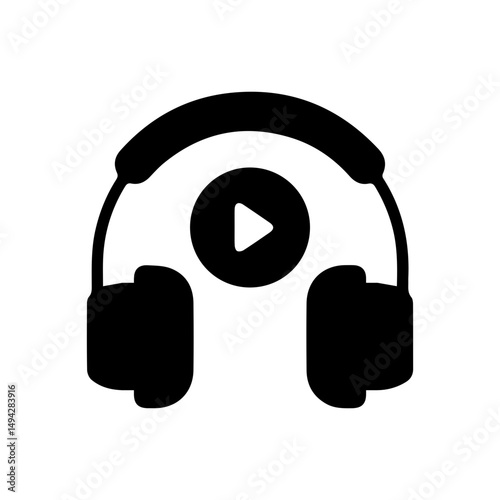 Video lesson glyph icon