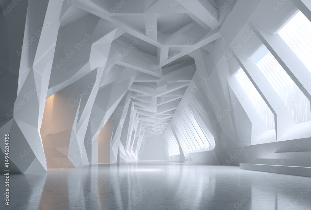 Obraz premium Geometric Light Shadow Space