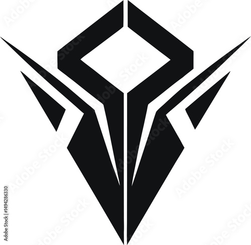 Minimal Abstract Tech Icon Futuristic Design Vision of Future