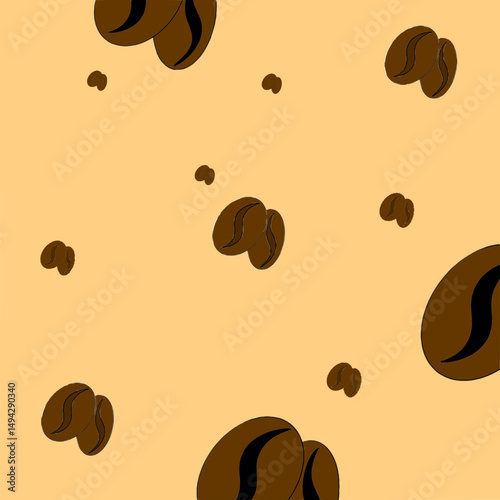 coffee bean illustration background