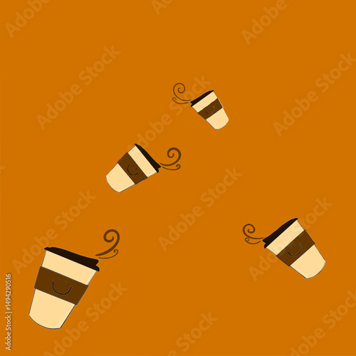 coffee cup illustration background