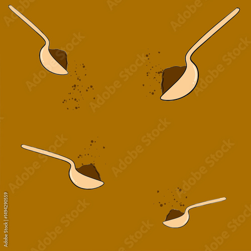 coffee spoon illustration background