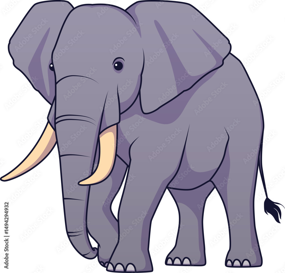 Obraz premium Elephant Vector Illustration