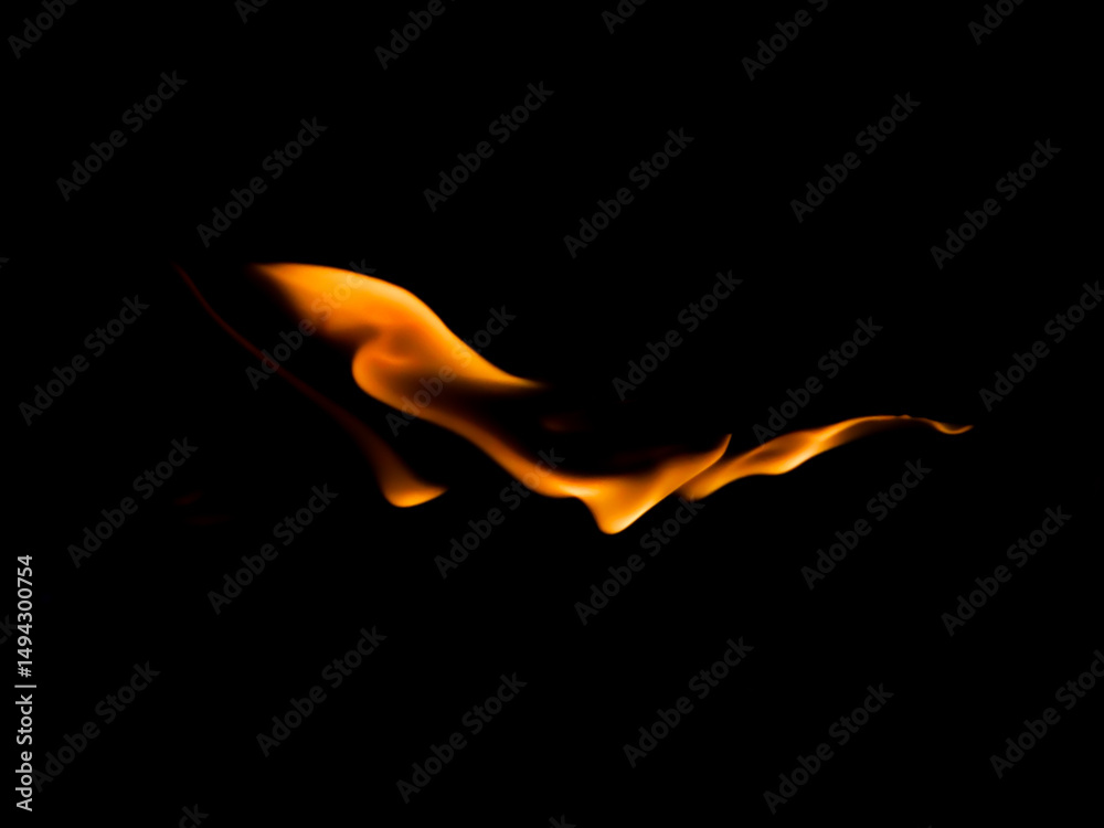 Fototapeta premium Abstract fire on black background