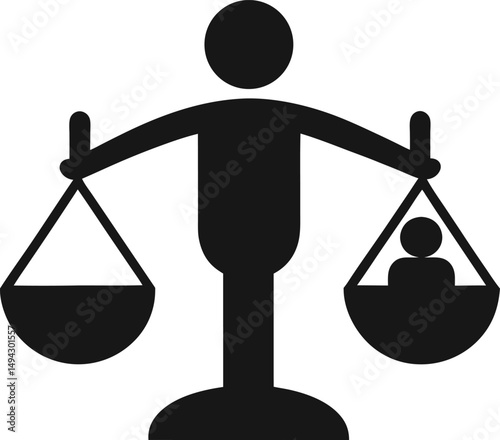 scales of justice vector illustration