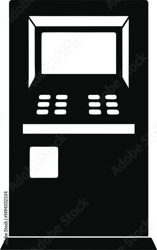 vector illustration of atm machine