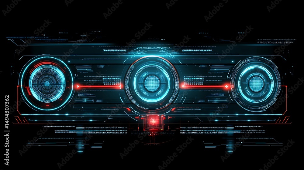 Fototapeta premium Futuristic dashboard display