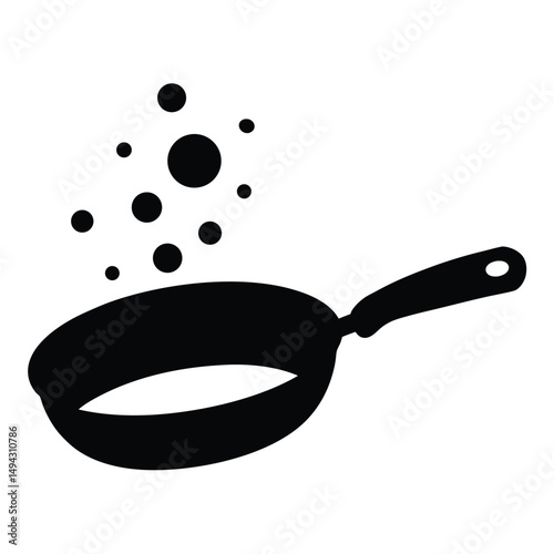 frying pan vector illustration