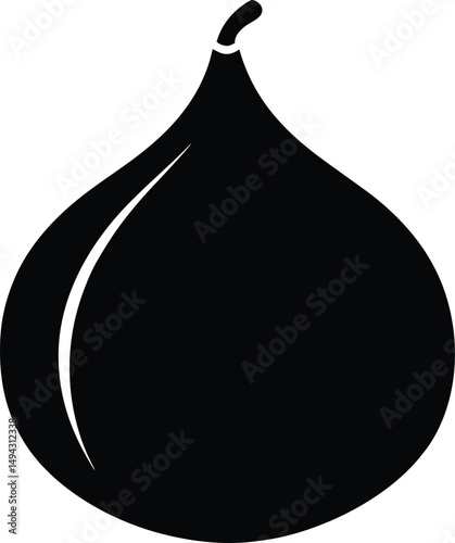 pear isolated on black