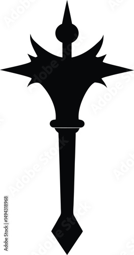Silhouette mace weapon