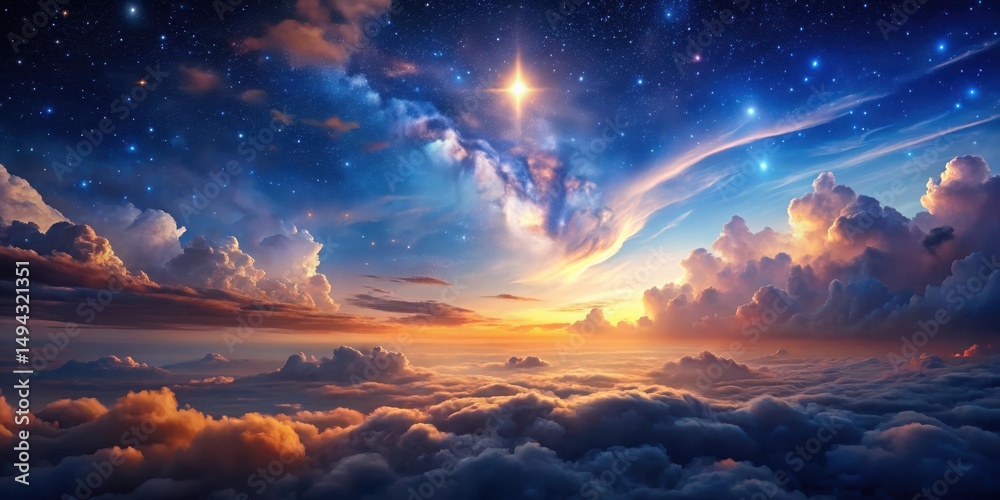 Obraz premium Celestial beauty at dusk