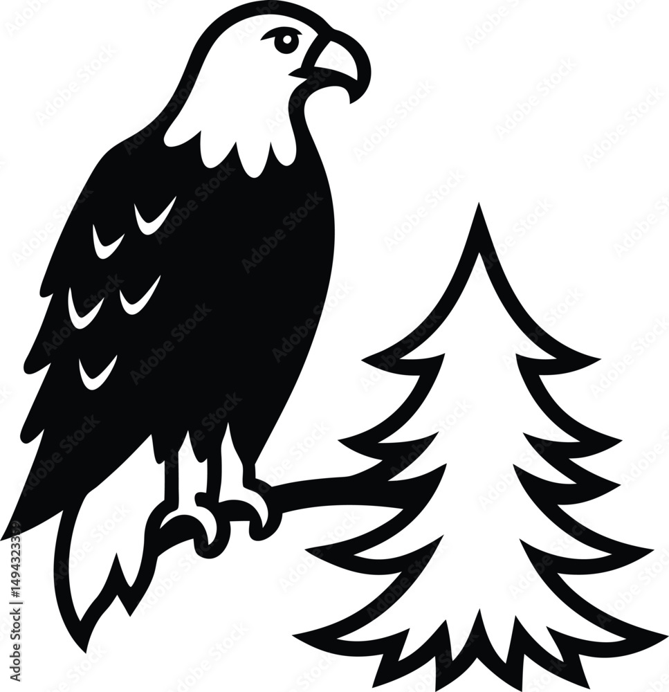 Obraz premium eagle on a white background