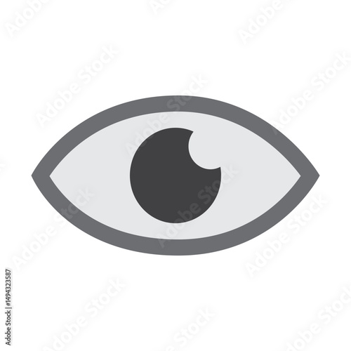 Eye (View) Vector Flat Icon Design