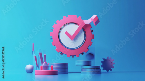 abstract technology background with colorful cubes
