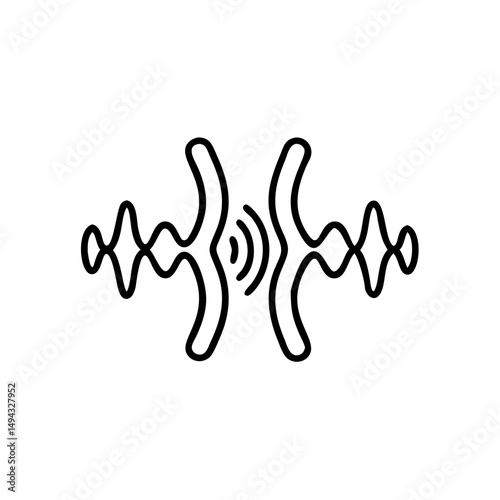 Spiky sound waves icon representing harsh auditory stimulation