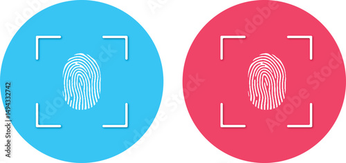 Identification Fingerprints Sketches Set Vector
