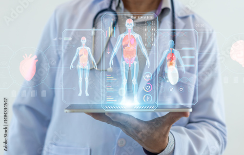 Health system for internal organ care, medical services for disease detection and treatment, checkup for heart, kidney, lung, brain and cancer, hospital and health insurance, doctor consultation