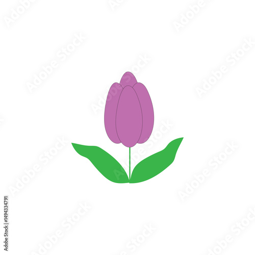 purple tulip flower image vector illustration purple tulip flower image is given as an expression of love and symbolizes royalty or loyalty and perfection