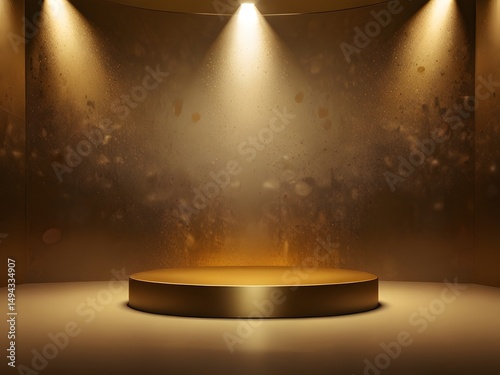 empty stage with spotlight
