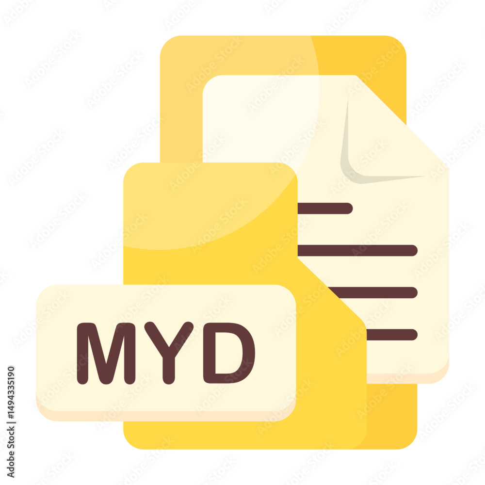 Obraz premium MYD Format Icon