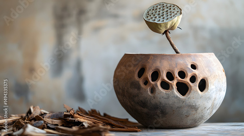 food, bowl, cup, old, tea, isolated, wood, brown, white, drink, mate, stone, healthy, nature, kitchen, yerba, traditional, mushroom
