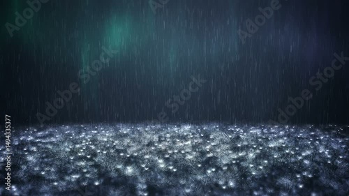 Rain on darkly blue background