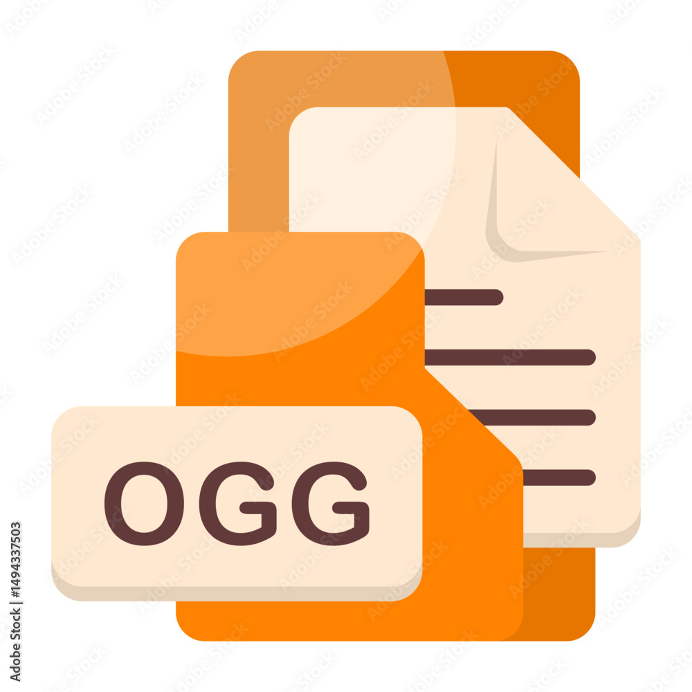 Obraz premium OGG Format Icon