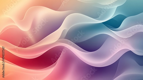 Abstract Gradient Flow with Smooth Waves and Colorful Transitions Design