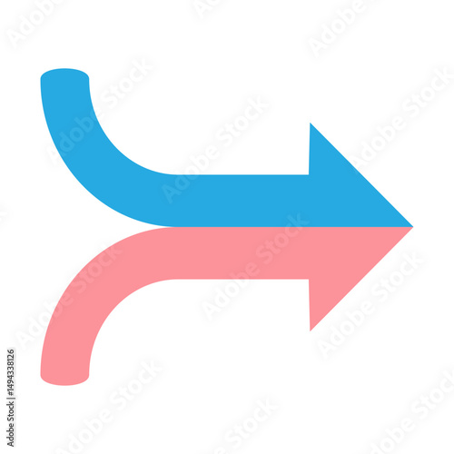 Merge Arrows Vector Flat Icon Design