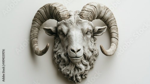 Pan Greek god, goat horns, rustic charm, plain white background, god of the wild