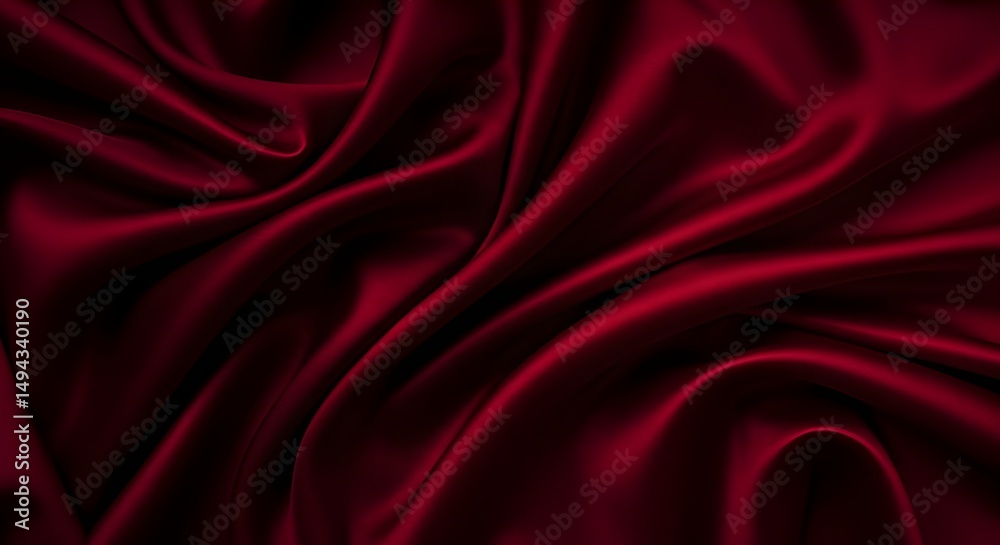 Obraz premium Black dark deep red and pink burgundy cherry maroon crimson abstract background. Silk satin velvet fabric. Elegant luxury rich. Curtain drapery fold line wave flow. Romance Valentine Birthday Christm