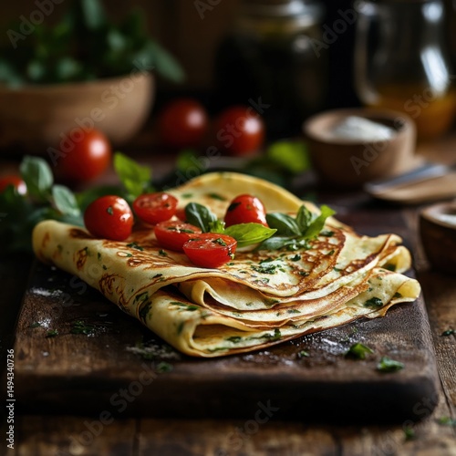 Gourmet Summer Vegetable Packed Savory Crepes