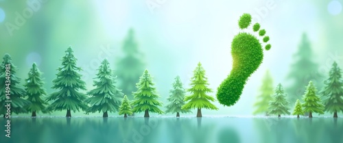 Machine learning tech: Neural network creating digital illusion and hallucinated perception like a tech brain. Eco-Friendly Footprint Reduction and Plant-Based Ecosystem Concept