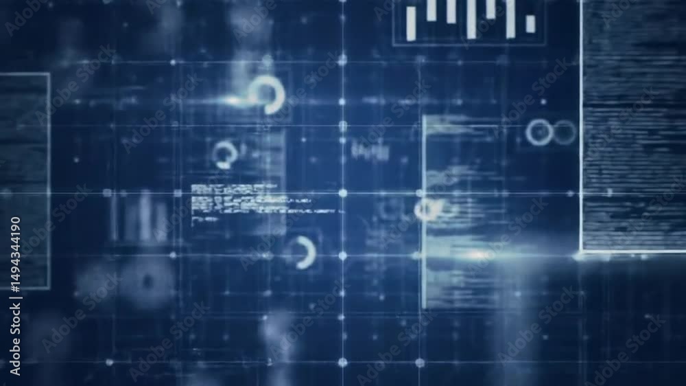 Abstract Digital Data Flow Cool Blue Hues Abstract Digital Data Flow Cool Blue Hues