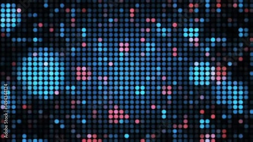 Wallpaper Mural Abstract Blue Light Dot Pattern: Soft glowing circles create a mesmerizing digital texture. Torontodigital.ca