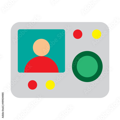 Intercom Vector Flat Icon Design