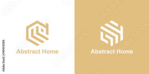logo design home and abstract style,roof,house,design creative and elegant.