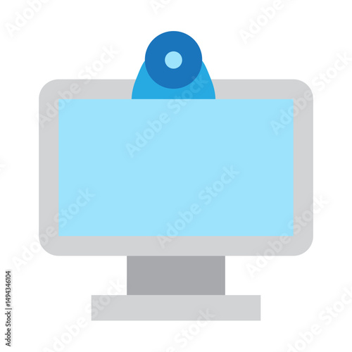 Web Cam Vector Flat Icon Design