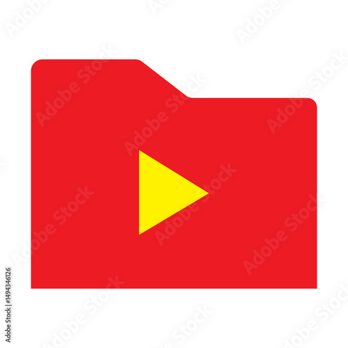 Free Download Video Folder Vector Flat Icon Design - GFXLoad
