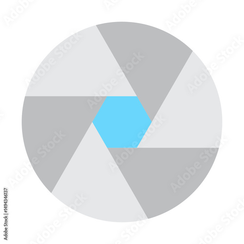 Camera Shutter Vector Flat Icon Design