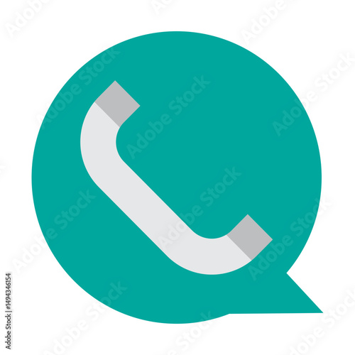 Call Vector Flat Icon Design