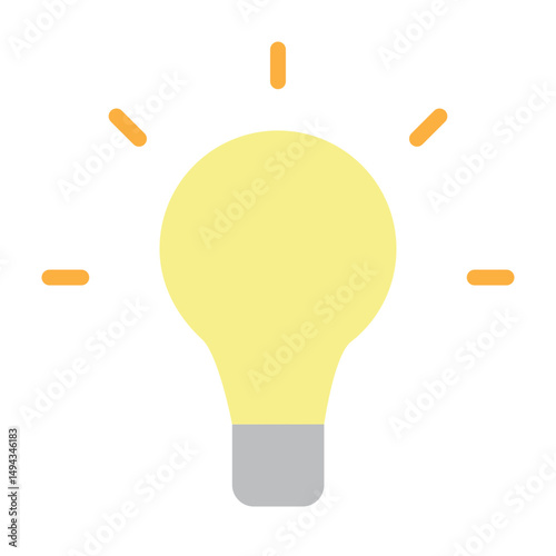 Light Vector Flat Icon Design