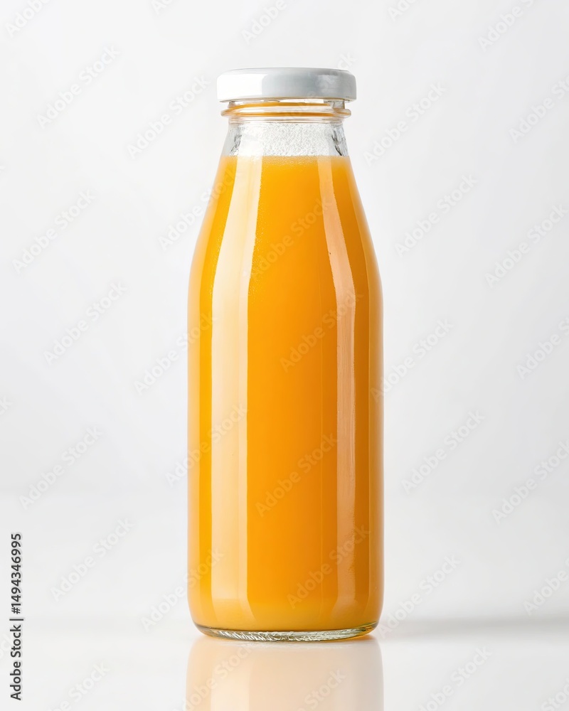 Refreshing Orange Juice in Glass Bottle A Vibrant and Healthy Drink Refreshing Orange Juice in Glass Bottle A Vibrant and Healthy Drink