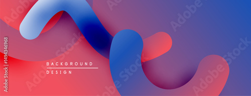 Abstract fluid shapes, vibrant colors blend. Modern design, smooth gradients create dynamic composition. Background texture, visual appeal.