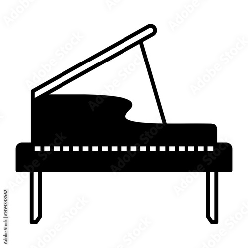 Grand Piano black icon