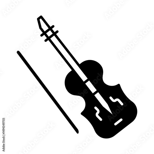 Violin black icon