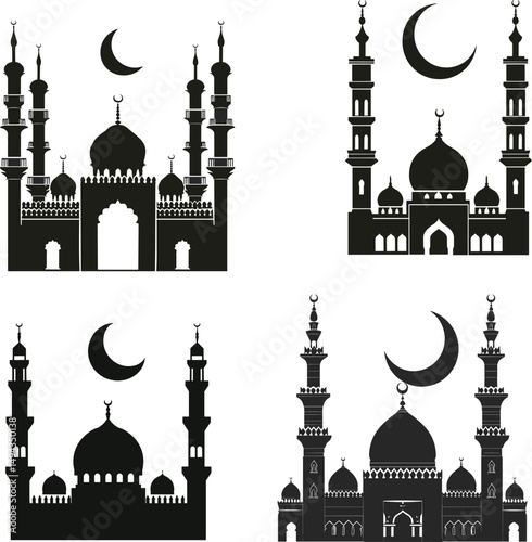 Silhouette of Mosque, mosque, architecture, minaret, india, religion, building, taj mahal, dome, agra, travel, taj, landmark, mahal, asia, kazan, monument, sky, russia, tourism, culture, marble, white